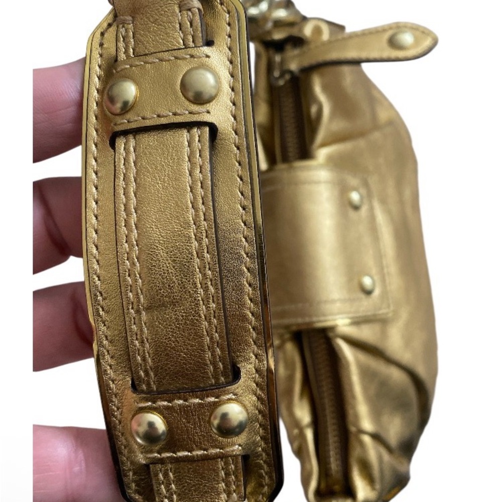 COACH Amanda Pippa 13594 Turnlock Gold Chain Bag - Rare Metallic Y2K Purse - Picture 3 of 12